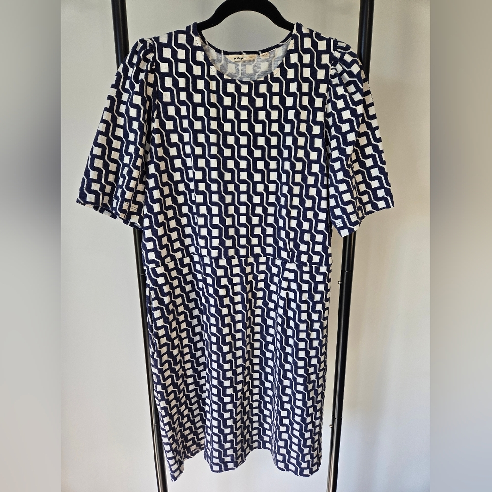 Boden Zoe Dress Navy & White US size 16-18